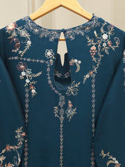 3 Piece - Pure Khaddi Silk Embroidered Suit S114823