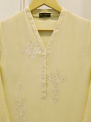 2 Piece - Pure Embroidered Cotton Net Suit S114935