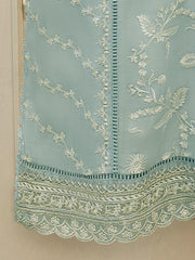 3 Piece - Pure Embroidered Cotton Net Suit S114322