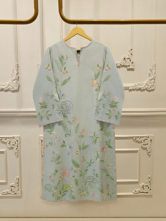 Pure Khaddi Silk Embroidered Shirt S114966