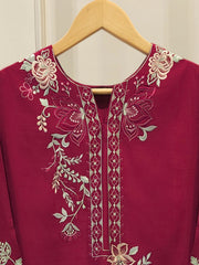 Pure Khaddi Silk Embroidered Shirt S113205