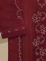 Pure Embroidered Shisha Silk Shirt S115123
