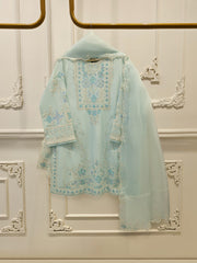 3 Piece - Pure Khaddi Silk Embroidered Suit S115124