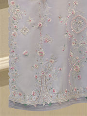 3 Piece- Pure Sheesha Silk Embroidered Suit S115308