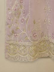 2 Piece - Pure Embroidered Cotton Net Suit S114776