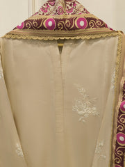 3 Piece- Pure Korean Silk Embroidered Suit S115400