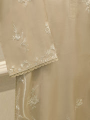 3 Piece- Pure Korean Silk Embroidered Suit S115400