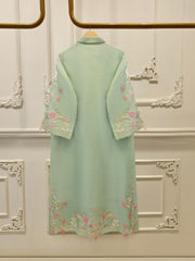 3 Piece - Pure Organza Embroidered Suit S115544