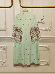 3 Piece- Pure Korean Silk Embroidered Suit S115570