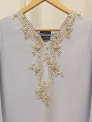 2 Piece- Pure Sheesha Silk Embroidered Suit S115614
