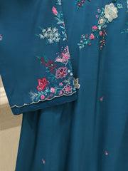 3 Piece - Embroidered Khaddi Silk Suit WS00417