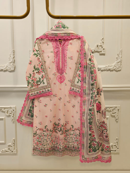 2 Piece - Digital printed Cambric Suit S115586