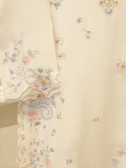 3 Piece- Pure Sheesha Silk Embroidered Suit S115680