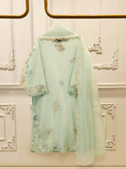 3 Piece - Pure Khaddi Silk Embroidered Suit S115683