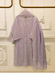 3 Piece - Embroidered Kora Silk Suit S115690