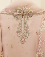 3 Piece - Pure Organza Embroidered Suit S115710