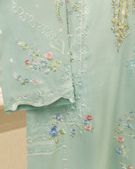 3 Piece - Pure Khaddi Silk Embroidered Suit S115754