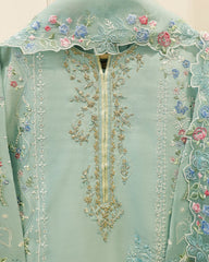 3 Piece - Pure Khaddi Silk Embroidered Suit S115754