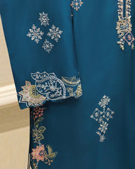 3 Piece - Pure Khaddi Silk Embroidered MTO0009 (Made to Order)