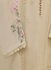 2 Piece - Pure Cotton Net Embroidered Suit S111668