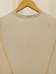 2 Piece - Pure Cotton Net Embroidered Suit S111668