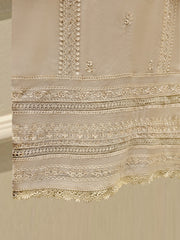 2 Piece - Pure Cotton Net Embroidered Suit S111668