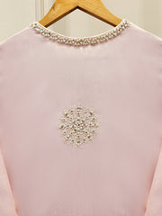 3 Piece- Pure Silk Net Embroidered Suit S111749