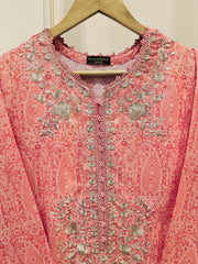 Digital Printed embroidered Lawn Shirt S111859