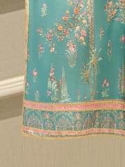 3 Piece- 100% Pure Raw Silk Embroidered Suit S111865