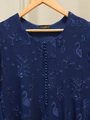 2 Piece - Pure Embroidered Cotton Net Suit S111864