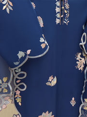 3 Piece - Pure Organza Embroidered Suit S111872