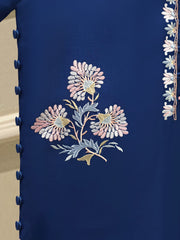 3 Piece - Pure Organza Embroidered Suit S111872