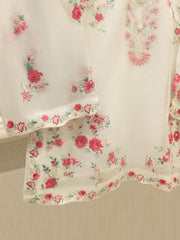 3 Piece - Pure Embroidered Cotton Net Suit S111969