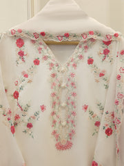 3 Piece - Pure Embroidered Cotton Net Suit S111969