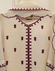 3 Piece - Pure Embroidered Cotton Net Suit S111971
