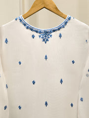 3 Piece - Pure Embroidered Cotton Net Suit S112000