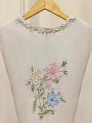 3 Piece - Pure Embroidered Organza Suit S112013