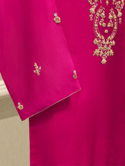 2 Piece- Pure Embroidered Sheesha Silk Suit S112011