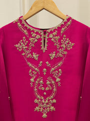 2 Piece- Pure Embroidered Sheesha Silk Suit S112011