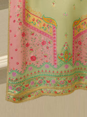 3 Piece- 100% Pure Raw Silk Embroidered Suit S111983