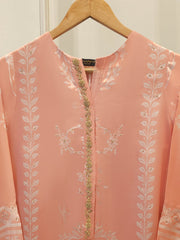 2 Piece- Embroidered Charmeuse Silk Set S112029