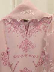 3 Piece- Pure Khadi Silk Embroidered Suit S112019