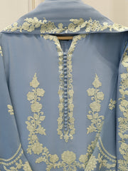 3 Piece - Pure Embroidered Cotton Net Suit S112014