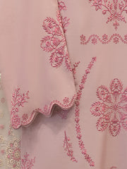 3 Piece- Pure Khadi Silk Embroidered Suit S112019