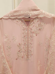 3 Piece - Pure Chiffon Embroidered Suit S112034
