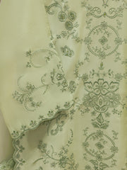 3 Piece- Pure Embroidered Sheesha Silk Suit S112061