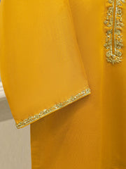 3 Piece - Pure Embroidered Cotton Net Suit S112044