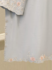 3 Piece- Pure Khadi Silk Embroidered Suit S112082