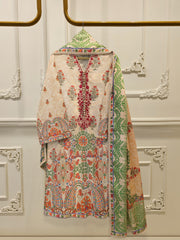 3 Piece - Digital Printed Embroidered Lawn Suit S112097