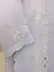 3 Piece - Pure Embroidered Organza Suit S112055